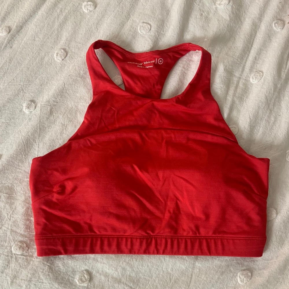 Outdoor voices move free tech sweat sports bra